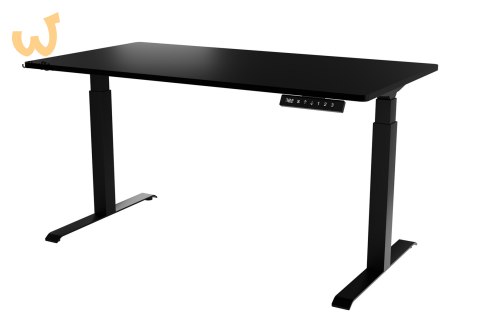 Biurko z elektryczną regulacją wysokości MOON LONG 150x80x72-120 czarny Biurko z elektryczną regulacją wysokości MOON LONG 150x80x72-120 czarny