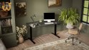 Biurko z elektryczną regulacją wysokości MOON LONG 150x80x72-120 czarny/antracyt