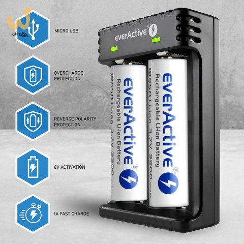 EVERACTIVE ŁADOWARKA DO AKUMULATORKÓW CYLINDRYCZNYCH LI-ION LC200 EVERACTIVE ŁADOWARKA DO AKUMULATORKÓW CYLINDRYCZNYCH LI-ION LC200