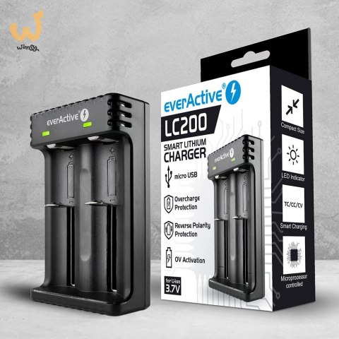 EVERACTIVE ŁADOWARKA DO AKUMULATORKÓW CYLINDRYCZNYCH LI-ION LC200 EVERACTIVE ŁADOWARKA DO AKUMULATORKÓW CYLINDRYCZNYCH LI-ION LC200