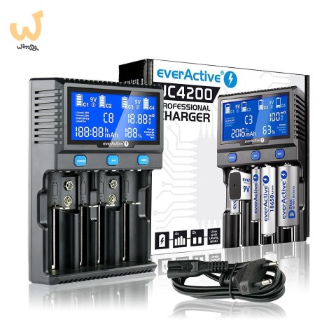 EVERACTIVE ŁADOWARKA DO AKUMULATORÓW CYLINDRYCZNYCH LI-ION ORAZ NI-MH UC4200 EVERACTIVE ŁADOWARKA DO AKUMULATORÓW CYLINDRYCZNYCH LI-ION ORAZ NI-MH UC4200