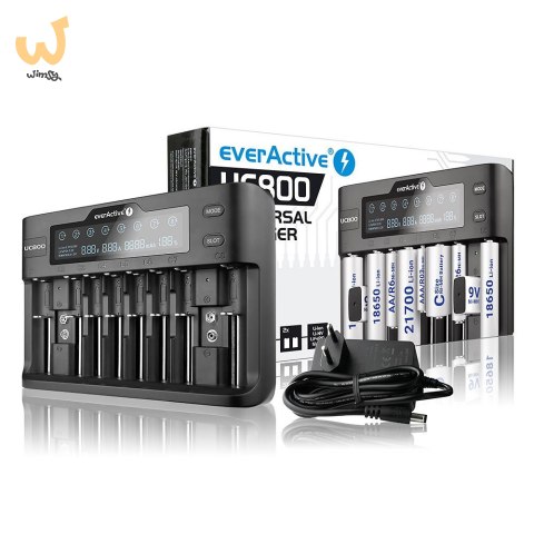 EVERACTIVE ŁADOWARKA DO AKUMULATORÓW CYLINDRYCZNYCH LI-ION ORAZ NI-MH UC800 EVERACTIVE ŁADOWARKA DO AKUMULATORÓW CYLINDRYCZNYCH LI-ION ORAZ NI-MH UC800