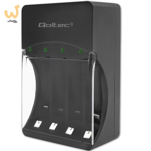 QOLTEC ŁADOWARKA DO AKUMULATORKÓW NI-MH TYPU R03/AAA R06/AA | 300MA QOLTEC ŁADOWARKA DO AKUMULATORKÓW NI-MH TYPU R03/AAA R06/AA | 300MA