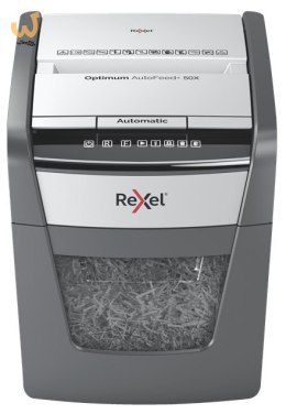 Rexel Niszczarka Optimum AutoFeed+ 50X, (P-4), 50 kartek, 20 l kosz