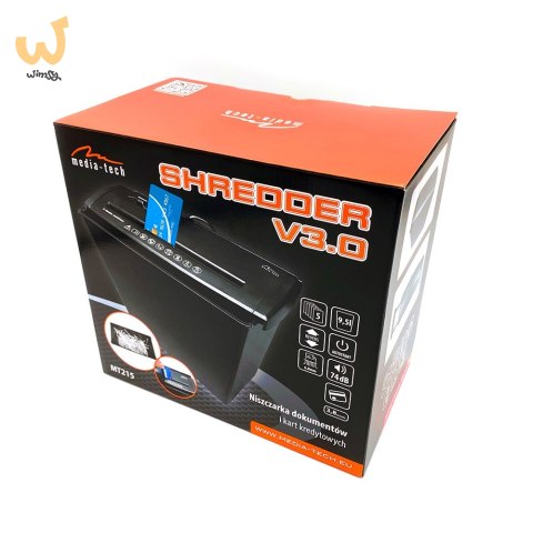 Niszczarka do dokumentów Media-Tech Shredder V3.0 MT215 Niszczarka do dokumentów Media-Tech Shredder V3.0 MT215
