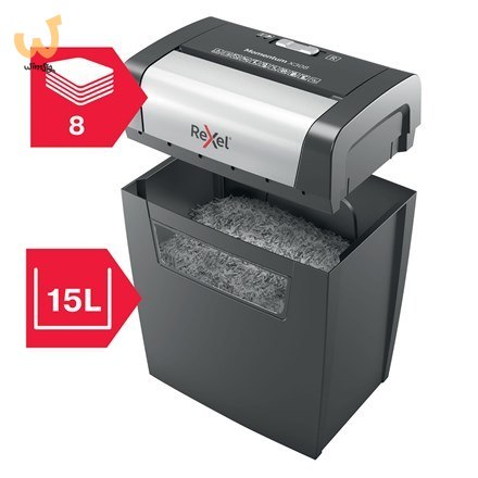 Rexel Niszczarka Momentum X308, 8 kartek, P-3, 15 l kosz, czarna Rexel Niszczarka Momentum X308, 8 kartek, P-3, 15 l kosz, czarna