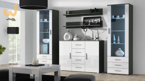 Witryna SOHO S1 szary/ biały połysk Witryna SOHO S1 szary/ biały połysk