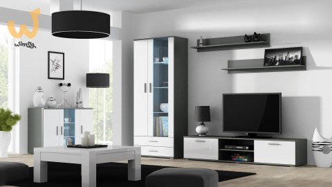 Witryna SOHO S6 2D2S szary/ biały połysk Witryna SOHO S6 2D2S szary/ biały połysk