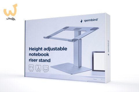 GEMBIRD PODSTAWKA POD NOTEBOOKA Z REGULACJĄ WYSOKOŚCI 15,6, SREBRNA GEMBIRD PODSTAWKA POD NOTEBOOKA Z REGULACJĄ WYSOKOŚCI 15,6, SREBRNA