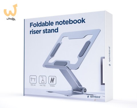 GEMBIRD SKŁADANA PODSTAWKA POD NOTEBOOKA 15,6" SREBRNA GEMBIRD SKŁADANA PODSTAWKA POD NOTEBOOKA 15,6" SREBRNA