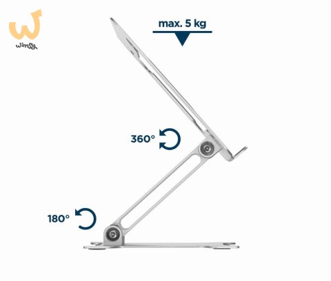 GEMBIRD SKŁADANA PODSTAWKA POD NOTEBOOKA 15,6" SREBRNA GEMBIRD SKŁADANA PODSTAWKA POD NOTEBOOKA 15,6" SREBRNA