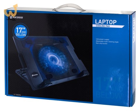 Podstawka chłodząca pod notebook VAKOSS LF-1860AL (17.x cala; 1 wentylator; HUB) Podstawka chłodząca pod notebook VAKOSS LF-1860AL (17.x cala; 1 wentylator; HUB)