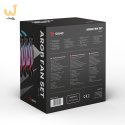 SAVIO ZESTAW 4 WENTYLATORÓW ARGB 120 MM WRAZ Z KONTROLEREM ORAZ PILOTEM FAN-01
