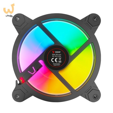 SAVIO ZESTAW 4 WENTYLATORÓW ARGB 120 MM WRAZ Z KONTROLEREM ORAZ PILOTEM FAN-01 SAVIO ZESTAW 4 WENTYLATORÓW ARGB 120 MM WRAZ Z KONTROLEREM ORAZ PILOTEM FAN-01