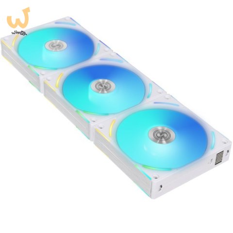 Lian Li UNI FAN AL120 V2 ARGB PWM Fan, Triple Pack with Controller - 120mm, white