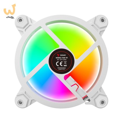 SAVIO ZESTAW 4 WENTYLATORÓW ARGB 120 MM WRAZ Z KONTROLEREM ORAZ PILOTEM FAN-01 WHITE SAVIO ZESTAW 4 WENTYLATORÓW ARGB 120 MM WRAZ Z KONTROLEREM ORAZ PILOTEM FAN-01 WHITE