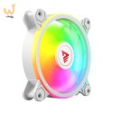 SAVIO ZESTAW 4 WENTYLATORÓW ARGB 120 MM WRAZ Z KONTROLEREM ORAZ PILOTEM FAN-01 WHITE