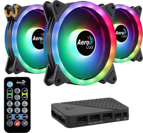 WENTYLATOR AEROCOOL PGS DUO 12 PRO ARGB (3x120) WENTYLATOR AEROCOOL PGS DUO 12 PRO ARGB (3x120)