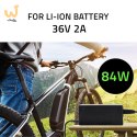 QOLTEC ŁADOWARKA DO BATERII ROWERU ELEKTRYCZNEGO 36V | 42V | 2A | 5.5*2.1