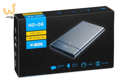 OBUDOWA I-BOX HD-06 ZEW. 2,5" USB 3.2 GEN.2 10GB/S OBUDOWA I-BOX HD-06 ZEW. 2,5" USB 3.2 GEN.2 10GB/S