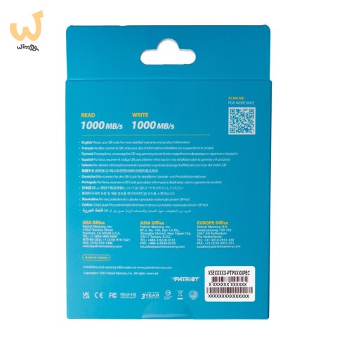 Patriot TXD obudowa USB3.2 do SSD M.2 NVMe 1.3, do 8TB - Aluminium Patriot TXD obudowa USB3.2 do SSD M.2 NVMe 1.3, do 8TB - Aluminium