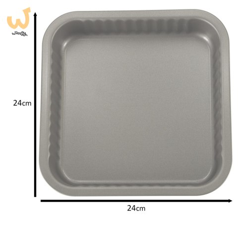 Blacha do pieczenia tortownica forma do ciast wypieków 24cm x 24cm szara Blacha do pieczenia tortownica forma do ciast wypieków 24cm x 24cm szara