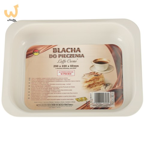 Blacha do pieczenia tortownica forma do ciast wypieków tłoczona 29cm x 22cm x 6cm brązowa Blacha do pieczenia tortownica forma do ciast wypieków tłoczona 29cm x 22cm x 6cm brązowa
