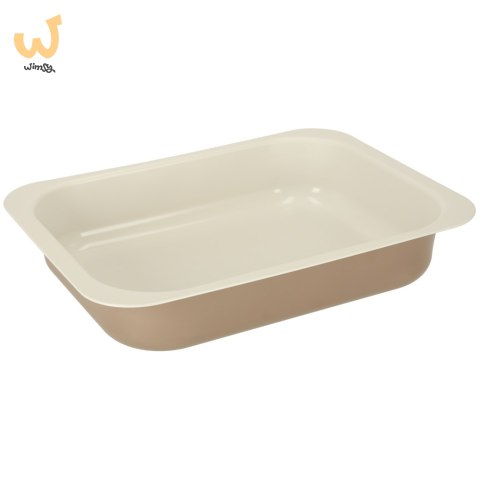 Blacha do pieczenia tortownica forma do ciast wypieków tłoczona 29cm x 22cm x 6cm brązowa Blacha do pieczenia tortownica forma do ciast wypieków tłoczona 29cm x 22cm x 6cm brązowa