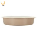 Blacha do pieczenia tortownica forma okrągła do tortów tart guiche 26cm brązowa