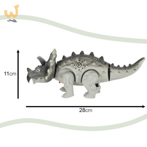 Dinozaur Triceratops zabawka interaktywna na baterie chodzi świeci ryczy Dinozaur Triceratops zabawka interaktywna na baterie chodzi świeci ryczy