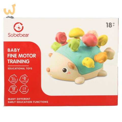 Jeżyk edukacyjny z kolorowymi kolcami motoryka mała montessori Jeżyk edukacyjny z kolorowymi kolcami motoryka mała montessori