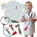 Kostium strój karnawałowy przebranie lekarz strój doktora kitel lekarski zestaw 3-8 lat