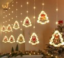 Kurtyna LED na okno girlanda świąteczna choinkowa 3 m 125 LED