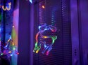 Lampki LED kurtyna renifer dzwonek mix świąteczne choinkowe 2,5m 138LED multikolor 8 trybów świecenia IP44