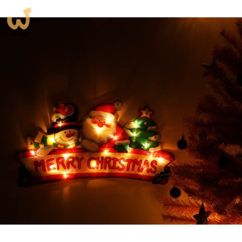 Lampki LED wisząca dekoracja okna świąteczna Merry Christmas XXL 45cm Lampki LED wisząca dekoracja okna świąteczna Merry Christmas XXL 45cm