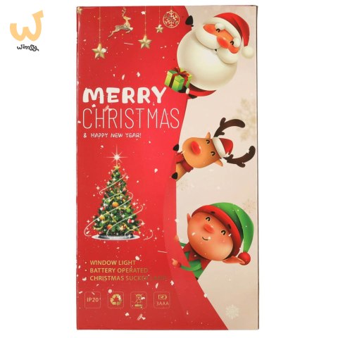 Lampki LED wisząca dekoracja okna świąteczna Merry Christmas XXL 45cm Lampki LED wisząca dekoracja okna świąteczna Merry Christmas XXL 45cm
