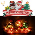 Lampki LED wisząca dekoracja okna świąteczna Merry Christmas XXL 45cm