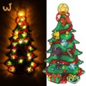 Lampki LED wisząca dekoracja okna świąteczna choinka XXL 45cm