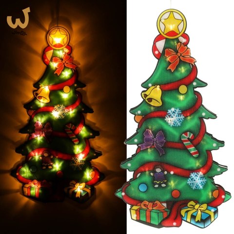 Lampki LED wisząca dekoracja okna świąteczna choinka XXL 45cm Lampki LED wisząca dekoracja okna świąteczna choinka XXL 45cm