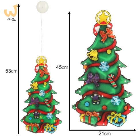 Lampki LED wisząca dekoracja okna świąteczna choinka XXL 45cm Lampki LED wisząca dekoracja okna świąteczna choinka XXL 45cm