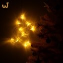 Lampki LED wisząca dekoracja świąteczna okna bałwanek 49cm przyssawka 10 LED