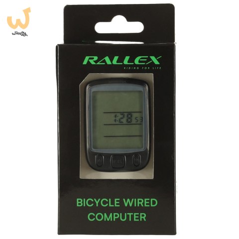 RALLEX Licznik rowerowy wodoodporny przewodowy prędkościomierz 25w1 LCD RALLEX Licznik rowerowy wodoodporny przewodowy prędkościomierz 25w1 LCD