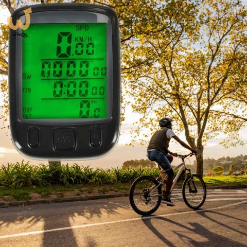 RALLEX Licznik rowerowy wodoodporny przewodowy prędkościomierz 25w1 LCD RALLEX Licznik rowerowy wodoodporny przewodowy prędkościomierz 25w1 LCD