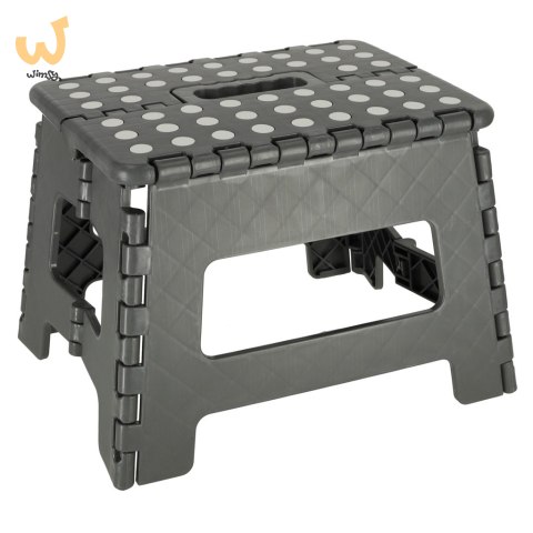 Stołek taboret składany antypoślizgowy 22cm ciemny szary Stołek taboret składany antypoślizgowy 22cm ciemny szary