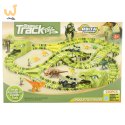 Tor wyścigowy dinozaury samochody 240 elementów