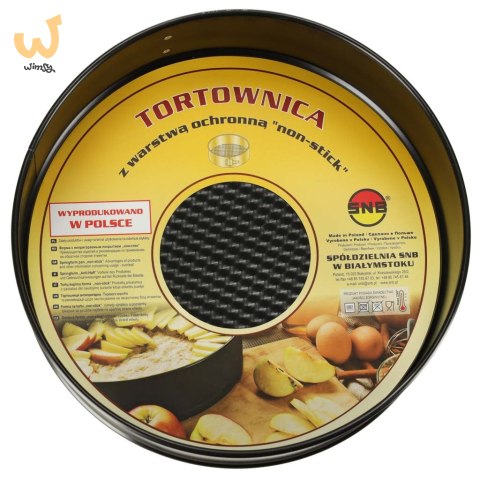 Tortownica forma do pieczenia z odpinanym rantem 24cm czarna Tortownica forma do pieczenia z odpinanym rantem 24cm czarna