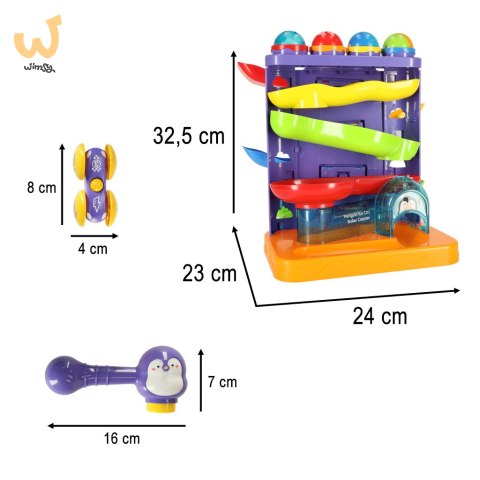 Wbijak tor kulkowy zjeżdzalnia autek kulodrom 3w1 Wbijak tor kulkowy zjeżdzalnia autek kulodrom 3w1