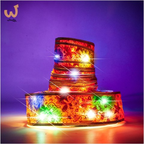 Wstążka ozdobna taśma LED 10m 100LED lampki choinkowe ozdoba świąteczna multikolor na baterie Wstążka ozdobna taśma LED 10m 100LED lampki choinkowe ozdoba świąteczna multikolor na baterie