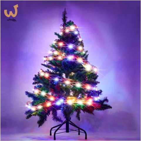 Wstążka ozdobna taśma LED 10m 100LED lampki choinkowe ozdoba świąteczna multikolor na baterie Wstążka ozdobna taśma LED 10m 100LED lampki choinkowe ozdoba świąteczna multikolor na baterie