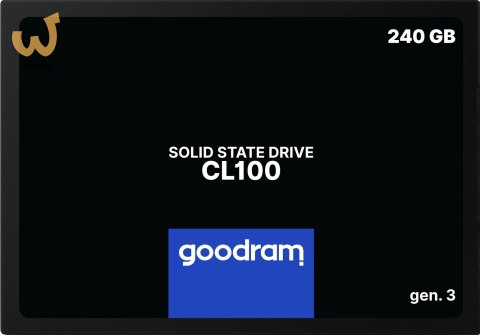SSD GOODRAM CL100 Gen. 3 240GB SATA III 2,5 RETAIL SSD GOODRAM CL100 Gen. 3 240GB SATA III 2,5 RETAIL